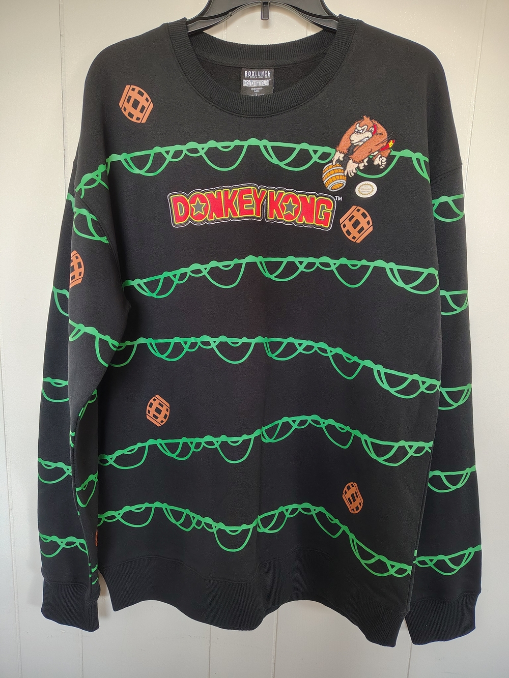 Boxlunch Donkey Kong Graphic Crewneck Sweater - Black Size L